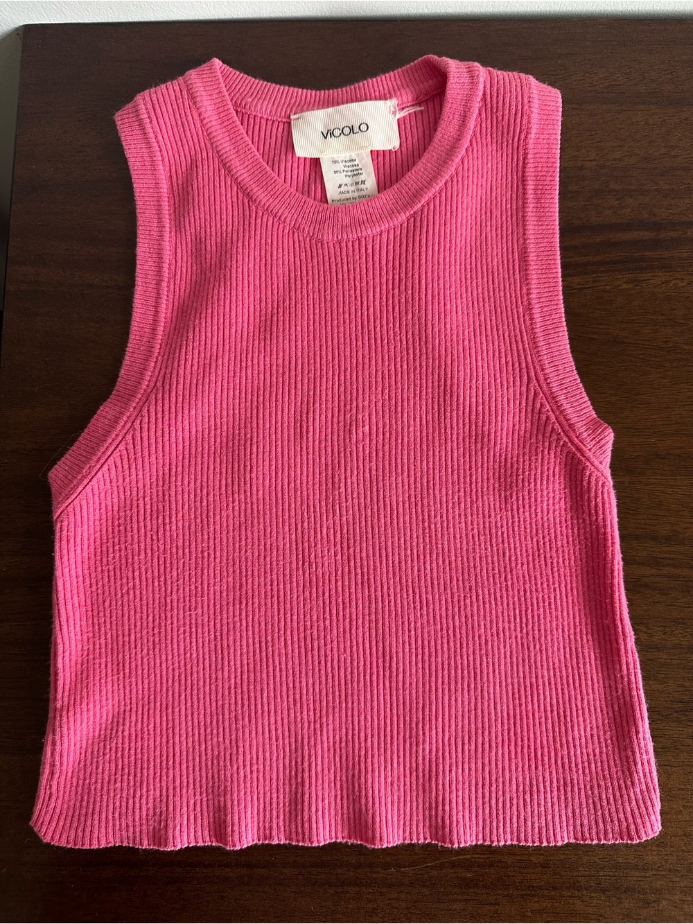 Vicolo Hot Pink Ribbed Set
